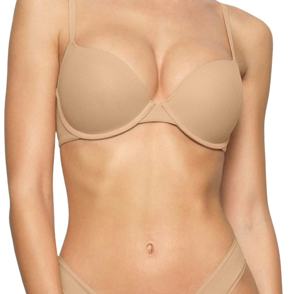 Skims Fits Everybody Push Up Demi Bra - NWT - Ochre - 34A - Picture 2 of 5